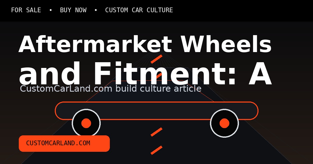 Aftermarket Wheels and Fitment: A Practical Guide branded custom car artwork