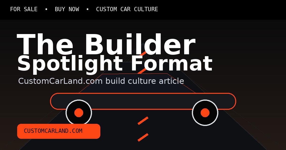 The Builder Spotlight Format Every Auto Media Brand Needs branded custom car artwork