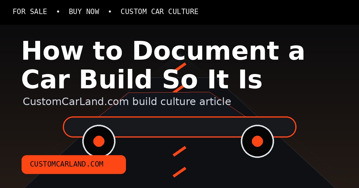 How to Document a Car Build So It Is Worth More branded custom car artwork