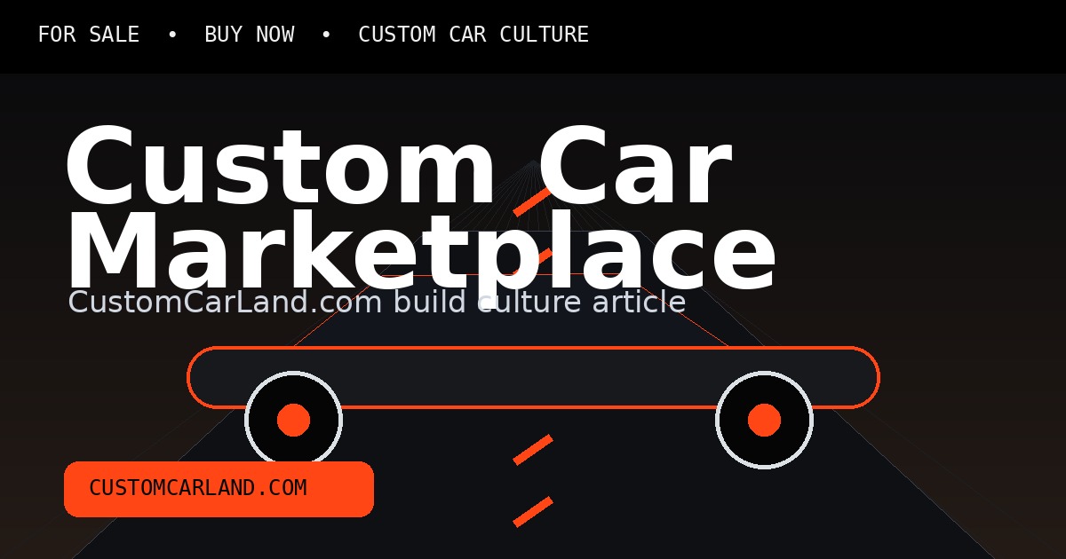 Custom Car Marketplace Checklist for Founders branded custom car artwork