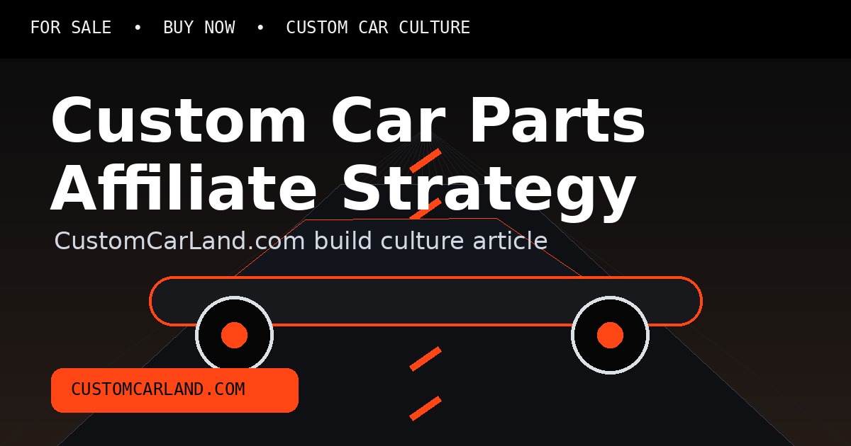 Custom Car Parts Affiliate Strategy for Automotive Publishers branded custom car artwork