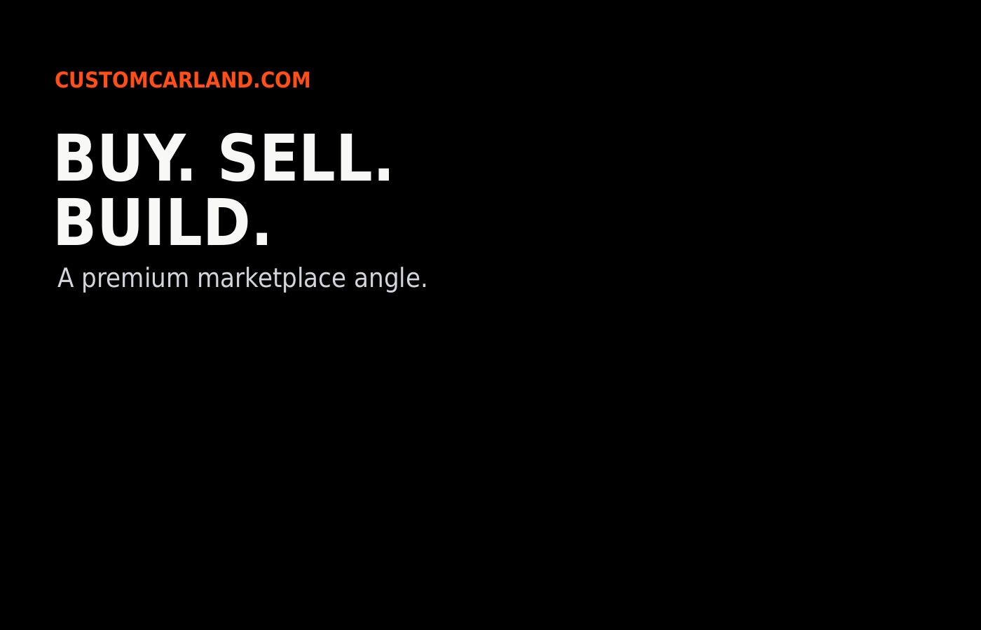 Custom car marketplace