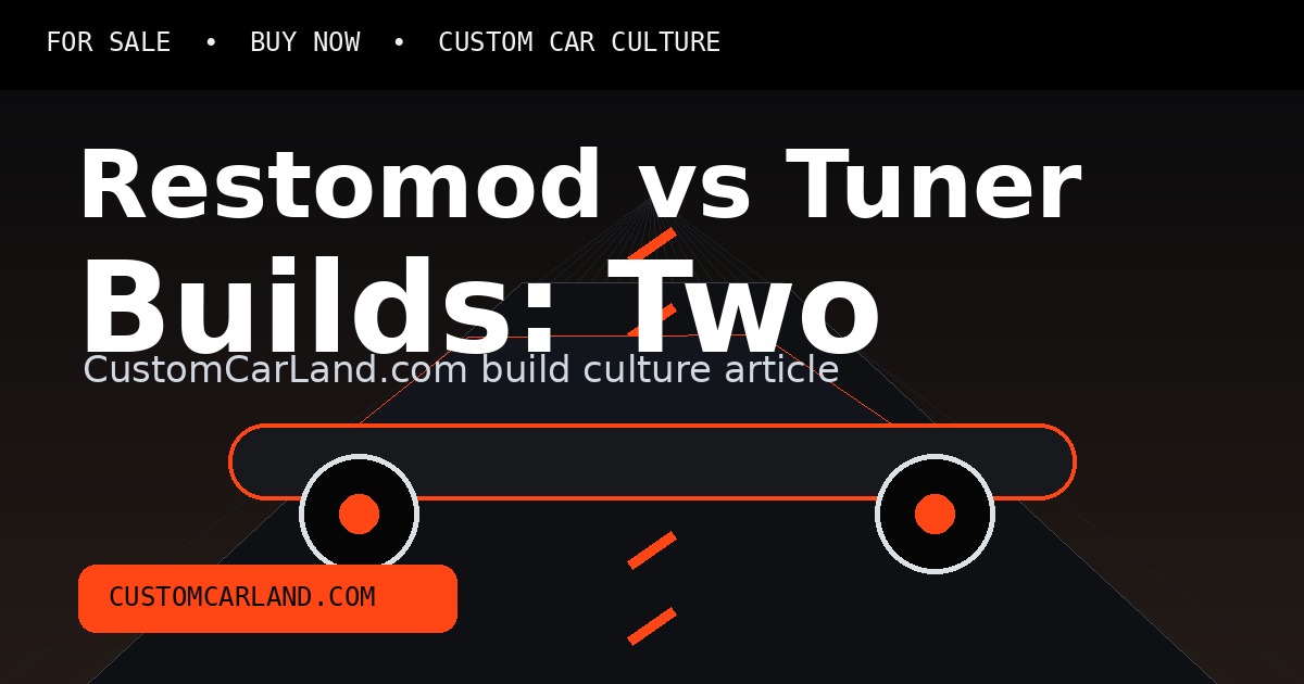 Restomod vs Tuner Builds: Two Different Buyers branded custom car artwork