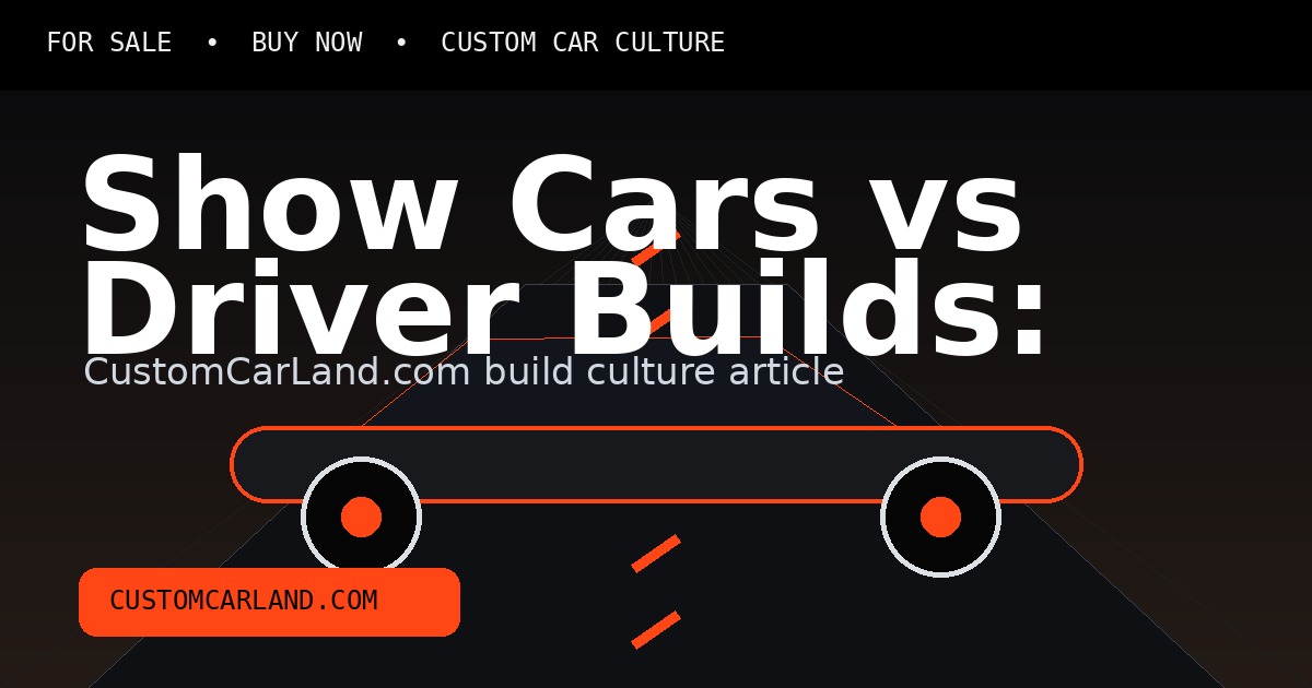 Show Cars vs Driver Builds: Choosing the Right Direction branded custom car artwork
