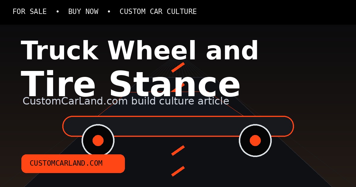 Truck Wheel and Tire Stance Without Ruining Driveability branded custom car artwork