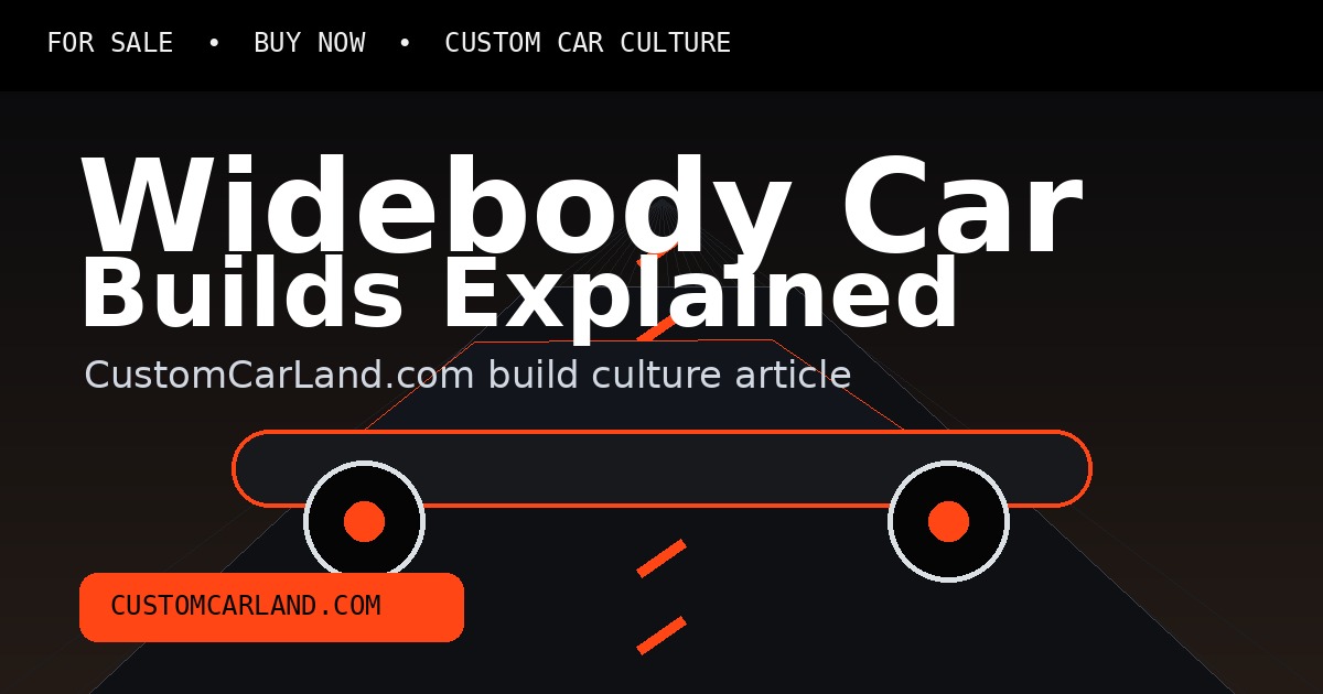 Widebody Car Builds Explained for First-Time Builders branded custom car artwork